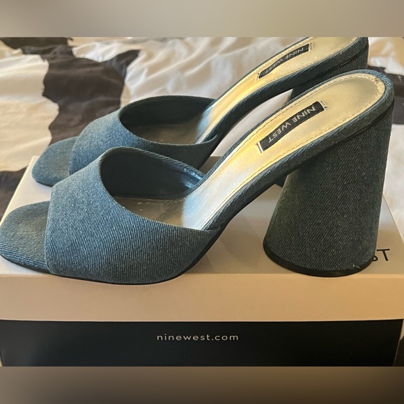 Nine West Excit Sandal - Medium Blue - Picture 3 of 5